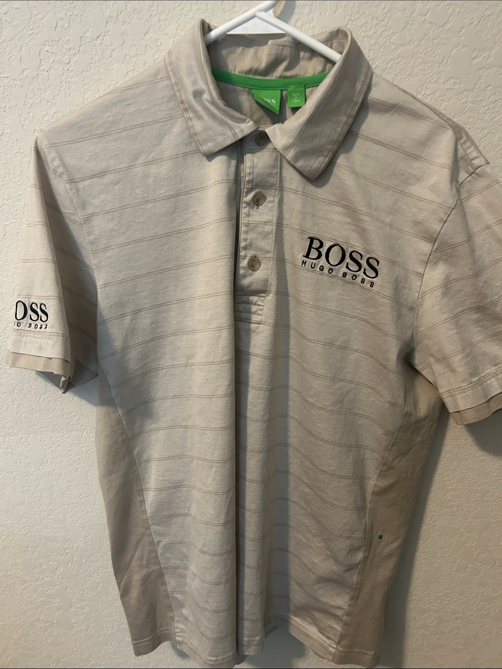 Hugo Boss Beige Polo with Black Logo